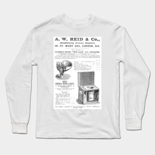 A. W. Reid & Co. - Sanitary Engineers - 1891 Vintage Advert Long Sleeve T-Shirt